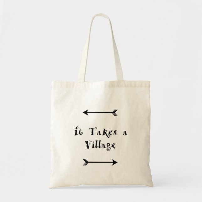 Tote Bag Il prend un village - adoption Parenting (Devant)