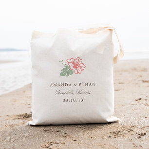 Tote Bag Île Hibiscus Destination Mariage Faveur