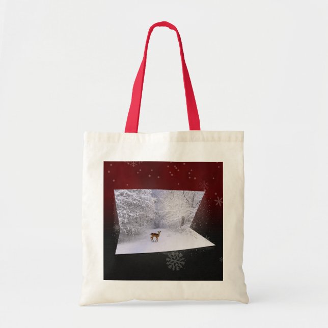 Tote Bag Illusion 3D "Rêves neigeux" (Devant)