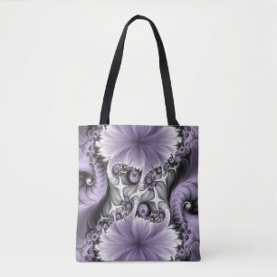 Tote Bag Illusion de lilas Art floral abstrait fantastique 