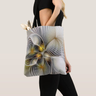 Tote Bag Illusion Optique Abstrait 3D Fractal Avec Profonde