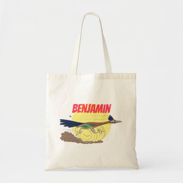 Tote Bag Illustration amusante de la caricature d'oiseau du (Devant)