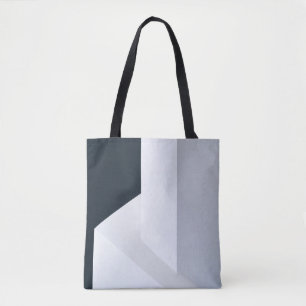 Tote Bag Illustration blanche, noire et grise