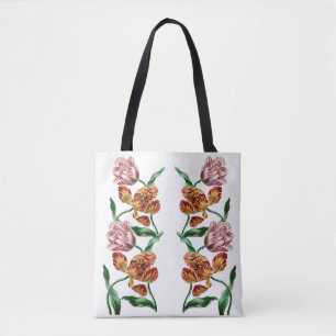 Tote Bag Illustration botanique de la tulipe vintage