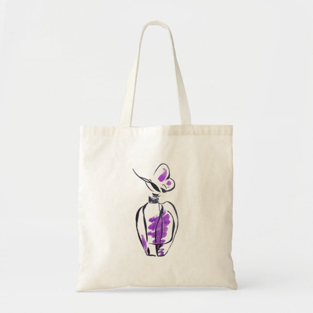 Tote Bag Illustration d'aquarelle de mode de la bouteille d (Devant)