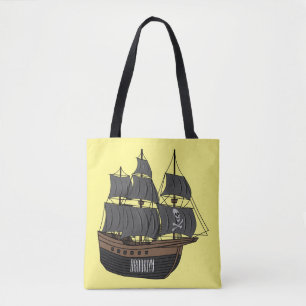 Tote Bag Illustration de bateau pirate