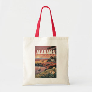 Tote Bag Illustration de bateau sur la rivière Alabama Art
