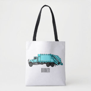 Tote Bag Illustration de camion à ordures de dessin animé