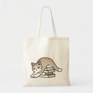 Tote Bag Illustration de chat Lover - Curled Up & Cosy