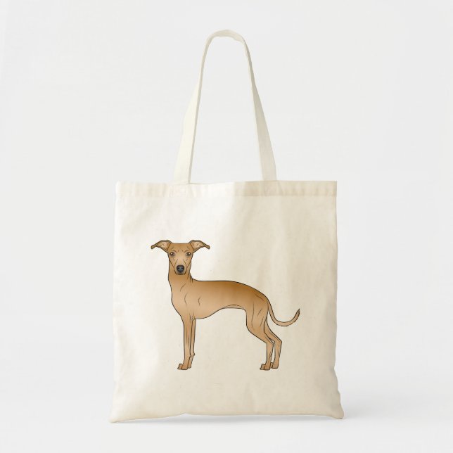 Tote Bag Illustration de chien de dessin animé de Greyhound (Devant)