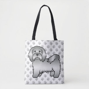 Tote Bag Illustration de chien de dessin animé Havanais arg