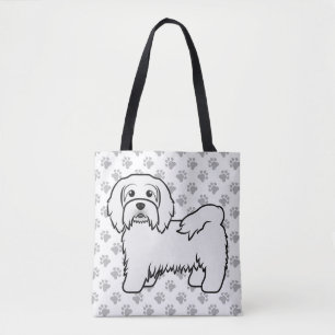 Tote Bag Illustration de chien de dessin animé Havanais bla