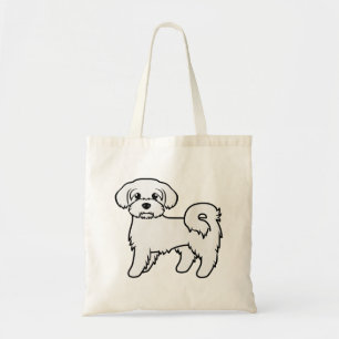 Tote Bag Illustration de chien de dessin mignon maltais