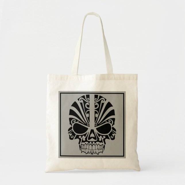 Tote Bag Illustration de crâne éffrayant (Devant)