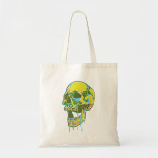 Tote Bag Illustration de crâne qui dégouline de néon – Art