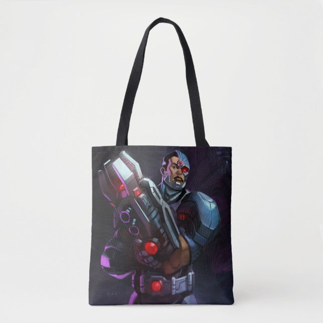 Tote Bag Illustration de Cyborg en crise infinie (Devant)