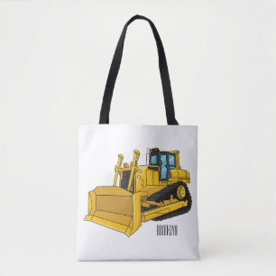 Tote Bag Illustration de dessin animé Bulldozer