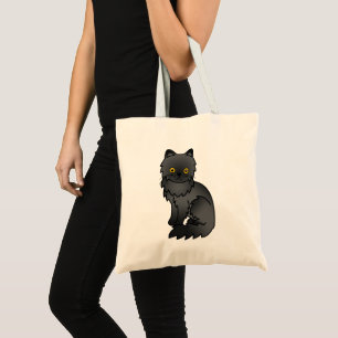 Tote Bag Illustration de dessin animé de chat persan de cou