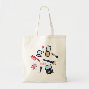 Tote Bag illustration de dessin animé de cosmétiques / maqu