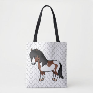 Tote Bag Illustration de dessin animé de poney Shetland Pin