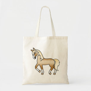 Tote Bag Illustration de dessin animé mignon de cheval trot