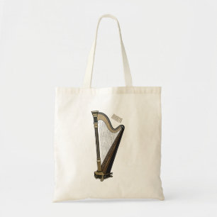 Tote Bag Illustration de dessin animé sur la harpe