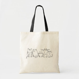 Tote Bag Illustration de dessin artistique de la chat gang