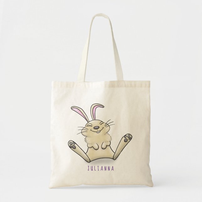 Tote Bag Illustration de dessin de lapin lapin mou (Devant)