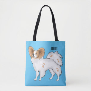 Tote Bag Illustration de dessin pour chien de Papillon