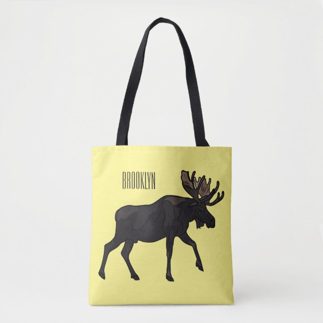 Tote Bag Illustration de dessin sur l'orignal (Devant)