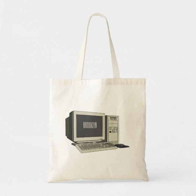 Tote Bag Illustration de dessin sur ordinateur (Devant)
