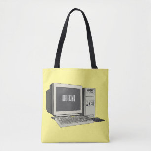 Tote Bag Illustration de dessin sur ordinateur