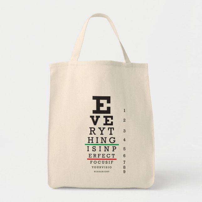 Tote Bag Illustration de diagramme d'oeil d'optométrie (Devant)