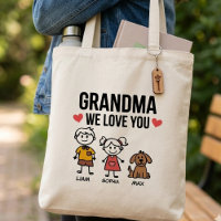 Illustration de famille « Mamie, nous t'aimons, le