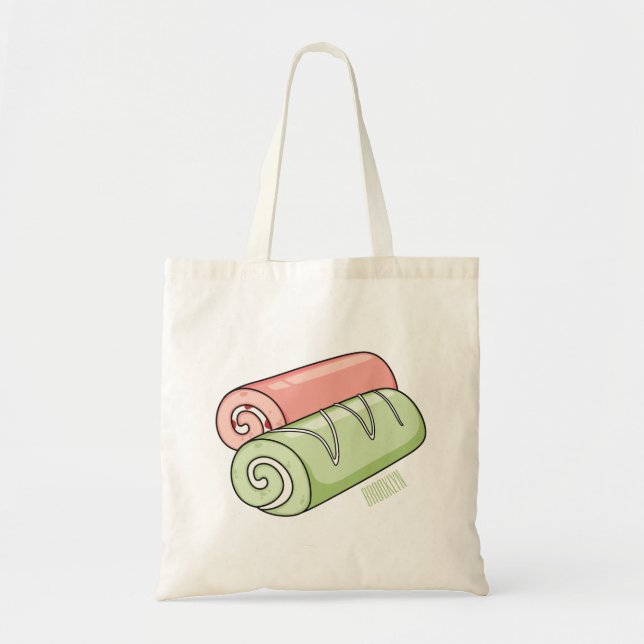 Tote Bag Illustration de gâteau suisse roll / roll (Devant)