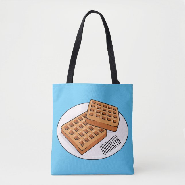 Tote Bag Illustration de gaufre (Devant)