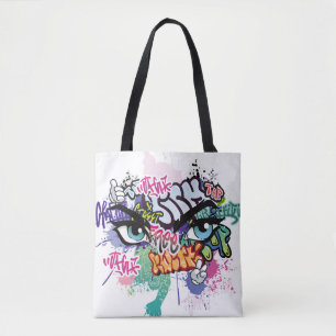 Tote Bag Illustration de graffiti avec lettres de graffitis