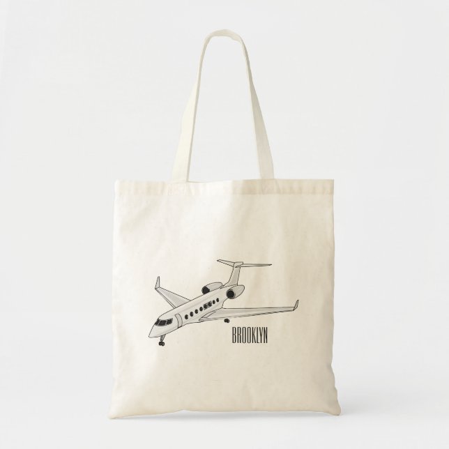 Tote Bag Illustration de jet privé (Devant)
