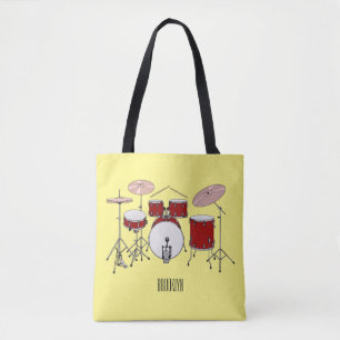Tote Bag Illustration de kit de batterie