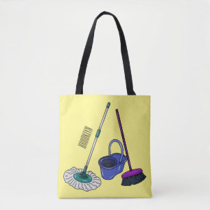 Tote Bag Illustration de la bande dessinée Broom & mop