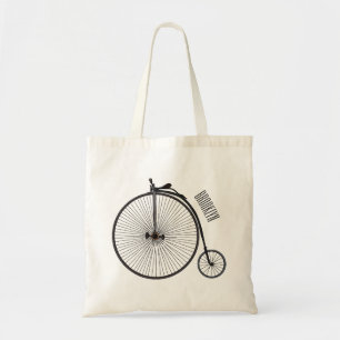 Tote Bag Illustration de la bande dessinée de vélo à grande