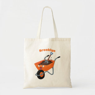 Tote Bag Illustration de la brouette en brouette orange trè