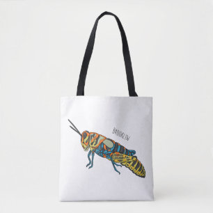 Tote Bag Illustration de la caricature de la sauterelle en 