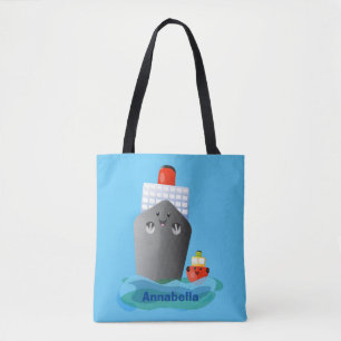 Tote Bag Illustration de la caricature de remorqueur de paq