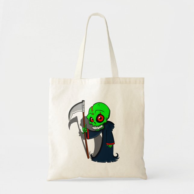Tote Bag Illustration de la faucheuse souriante Déplaisant  (Devant)