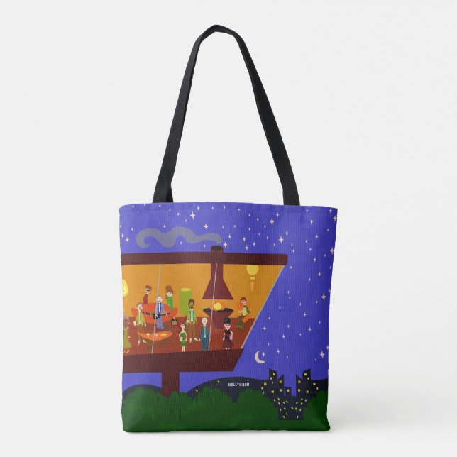 Tote Bag Illustration de la fête de Swanky Hillside (Dos)