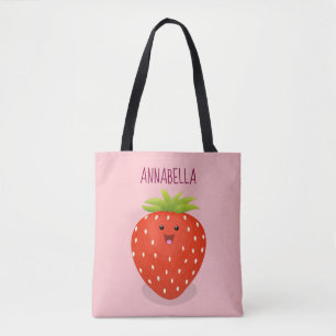 Tote Bag Illustration de la fraise Cute kawaii