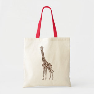 Tote Bag Illustration de la Giraffe Brown