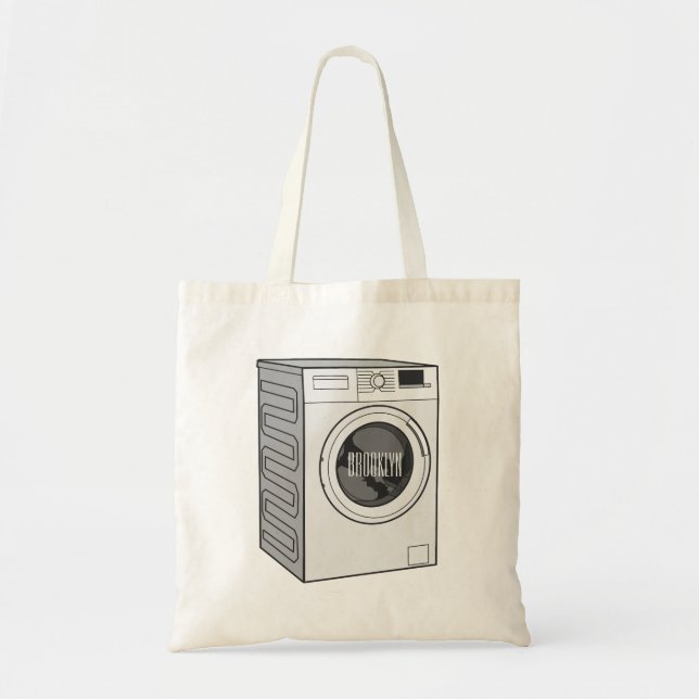 Tote Bag Illustration de la machine à laver (Devant)