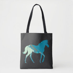 Tote Bag Illustration de la nature du cheval Silhouette Art